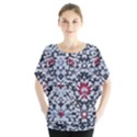 Gothic Leaf Pattern 6 Batwing Chiffon Blouse View1