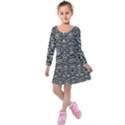 Gothic Leaf Pattern 2 Kids  Long Sleeve Velvet Dress View1