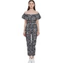 Gothic Leaf Pattern 2 Bardot Ruffle Jumpsuit View1