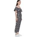 Gothic Leaf Pattern 2 Bardot Ruffle Jumpsuit View3