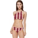Retro 60s 50s Plaid Pattern 4 Banded Triangle Bikini Set View1