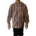 Retro 60s 50s Plaid Pattern 3 Kids  Hooded Windbreaker View1