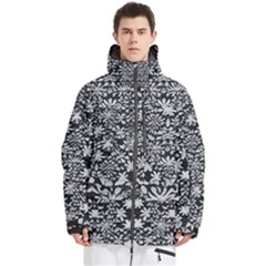 Gothic Leaf Pattern 3 Men s Multi Pockets Zip Ski And Snowboard Waterproof Breathable Jacket