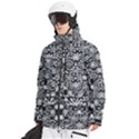 Gothic Leaf Pattern 3 Men s Multi Pockets Zip Ski and Snowboard Waterproof Breathable Jacket View2