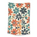 Retro Scandinavian Nordic Flowers Pattern 2 Small Tapestry View1