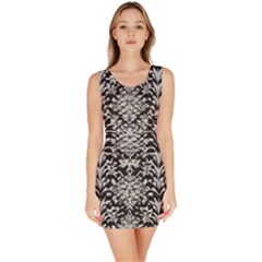 Gothic Leaf Pattern 4 Bodycon Dress