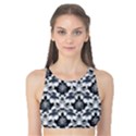 Gothic Leaf Pattern Tank Bikini Top View1