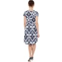 Gothic Leaf Pattern Cap Sleeve Midi Dress With Pockets View2