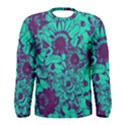Mid Century Retro Floral 1970s 1960s Pattern 101 Men s Long Sleeve T-Shirt View1