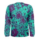 Mid Century Retro Floral 1970s 1960s Pattern 101 Men s Long Sleeve T-Shirt View2