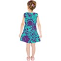 Mid Century Retro Floral 1970s 1960s Pattern 101 Kids  Tunic Dress View2