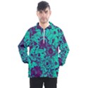 Mid Century Retro Floral 1970s 1960s Pattern 101 Men s Half Zip Pullover View1