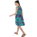 Mid Century Retro Floral 1970s 1960s Pattern 101 Frill Swing Dress View2