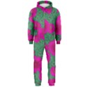 Mid Century Retro Floral 1970s 1960s Pattern 97 Hooded Jumpsuit (Men) View1