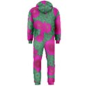 Mid Century Retro Floral 1970s 1960s Pattern 97 Hooded Jumpsuit (Men) View2
