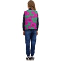 Mid Century Retro Floral 1970s 1960s Pattern 97 Kid s Button Up Puffer Vest	 View4