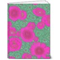 Mid Century Retro Floral 1970s 1960s Pattern 97 6  x 8  Hardcover Notebook View1