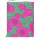 Mid Century Retro Floral 1970s 1960s Pattern 97 6  x 8  Hardcover Notebook View2