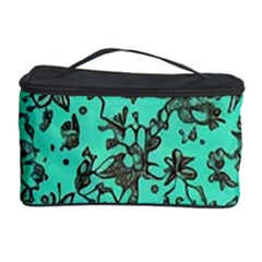 Mid Century Retro Floral 1970s 1960s Pattern 102 Cosmetic Storage Case