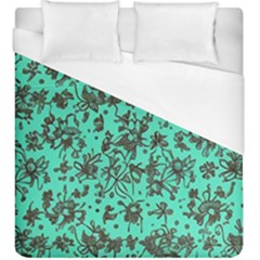 Mid Century Retro Floral 1970s 1960s Pattern 102 Duvet Cover (king Size)