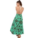 Mid Century Retro Floral 1970s 1960s Pattern 102 Backless Maxi Beach Dress View2