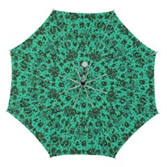 Mid Century Retro Floral 1970s 1960s Pattern 102 Automatic Folding Umbrella With Case (medium)