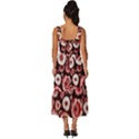 Mid Century Retro Floral 1970s 1960s Pattern 96 Square Neckline Tiered Midi Dress View4