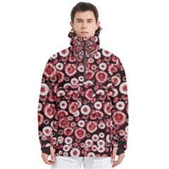 Mid Century Retro Floral 1970s 1960s Pattern 96 Men s Pullover Zip Ski And Snowboard Waterproof Breathable Jacket