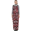 Mid Century Retro Floral 1970s 1960s Pattern 96 Women s Side Zip Front Pouch Ski And Snowboard Bib Pants	 View1