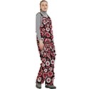 Mid Century Retro Floral 1970s 1960s Pattern 96 Women s Side Zip Front Pouch Ski And Snowboard Bib Pants	 View3