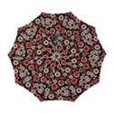 Mid Century Retro Floral 1970s 1960s Pattern 96 Automatic Folding Umbrella with Case (Large) View1