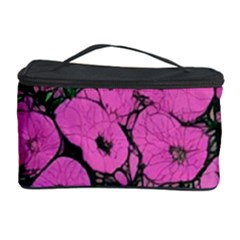 Mid Century Retro Floral 1970s 1960s Pattern 100 Cosmetic Storage Case