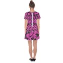 Mid Century Retro Floral 1970s 1960s Pattern 100 Drop Hem Mini Chiffon Dress View2