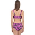 Mid Century Retro Floral 1970s 1960s Pattern 100 Cage Up Bikini Set View2