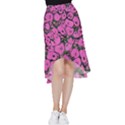 Mid Century Retro Floral 1970s 1960s Pattern 100 Frill Hi Low Chiffon Skirt View1