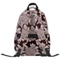 Mid Century Retro Floral 1970s 1960s Pattern 106 Carry-on Travel Backpack View2