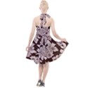 Mid Century Retro Floral 1970s 1960s Pattern 106 Halter Party Swing Dress  View2