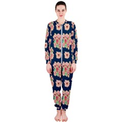 Retro 1880s Flowers Pattern 7 Onepiece Jumpsuit (ladies)