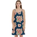 Retro 1880s Flowers Pattern 7 Mini Camis Dress With Pockets View1