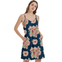 Retro 1880s Flowers Pattern 7 Mini Camis Dress With Pockets View3