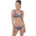 Retro 1880s Flowers Pattern 7 Ring Detail Crop Bikini Set View1