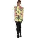 Retro 1880s Flowers Pattern 8 Ruffle Collar Short Sleeve Chiffon Top View4