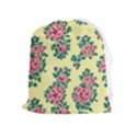 Retro 1880s Flowers Pattern 8 Drawstring Pouch (XL) View1