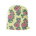 Retro 1880s Flowers Pattern 8 Drawstring Pouch (XL) View2