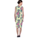 Retro 1880s Flowers Pattern 8 Sleeveless Velvet Midi Dress View2