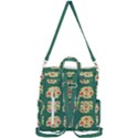 Retro 1880s Flowers Pattern 6 Crossbody Backpack View3