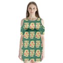 Retro 1880s Flowers Pattern 6 Shoulder Cutout Velvet One Piece View1