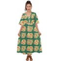 Retro 1880s Flowers Pattern 6 Kimono Sleeve Boho Dress View1