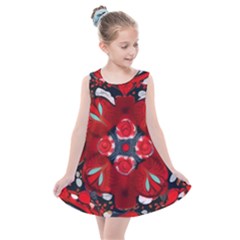 Mid Century Retro Floral 1970s 1960s Pattern 105 Kids  Summer Dress