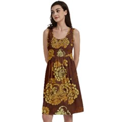 Mid Century Retro Floral 1970s 1960s Pattern 95 Classic Skater Dress